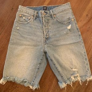 Midi Denim Shorts